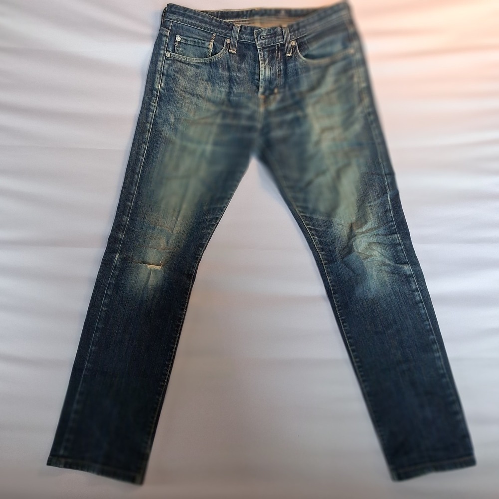 AG Adriano Goldschmied Men's Jeans 32x30 Straight Leg Blue Denim USA Made